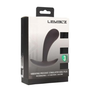 Vibrating Silicone Prostate Stimulator Anal Plug - S - Black SHOTS