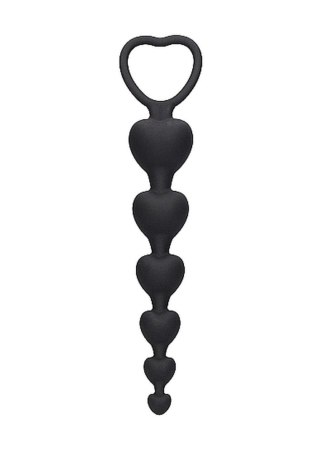 Anal Heart Beads - Black SHOTS