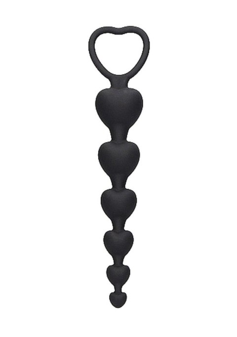 Anal Heart Beads - Black SHOTS