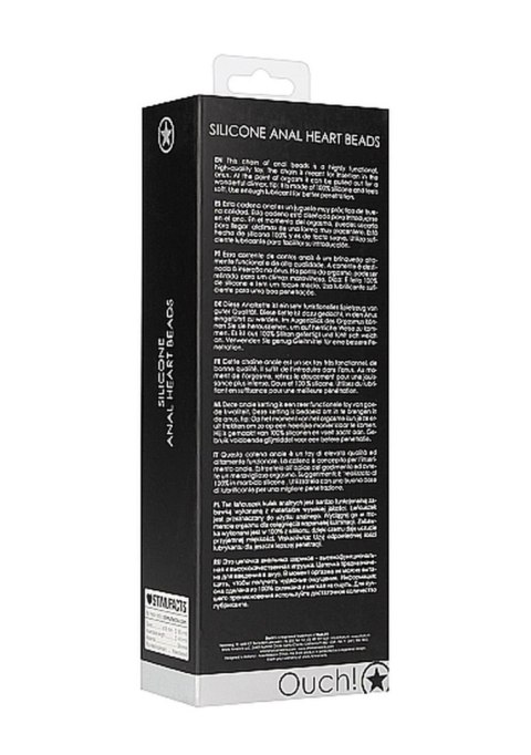 Anal Heart Beads - Black SHOTS