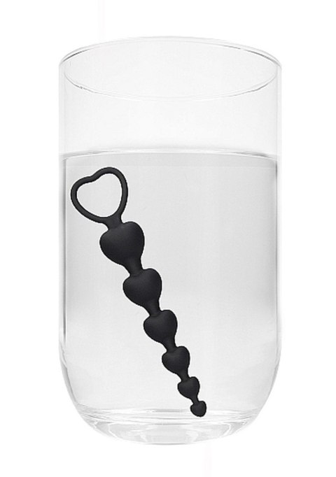 Anal Heart Beads - Black SHOTS