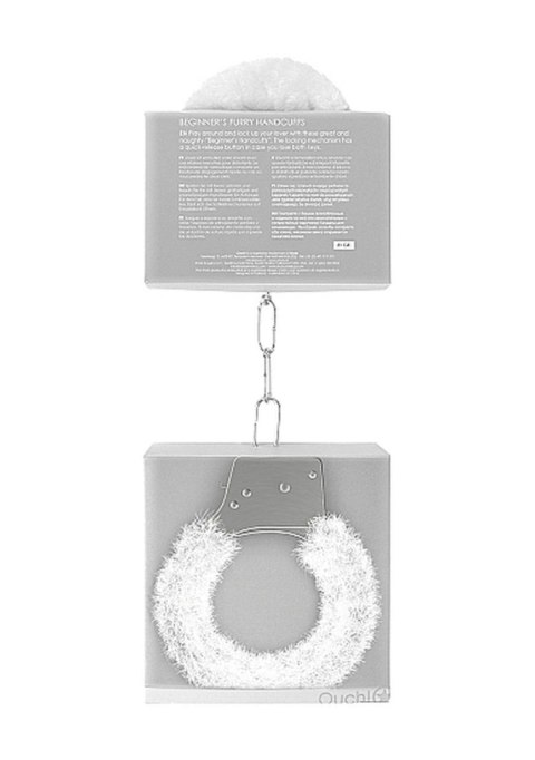Beginner""s Handcuffs Furry - White SHOTS