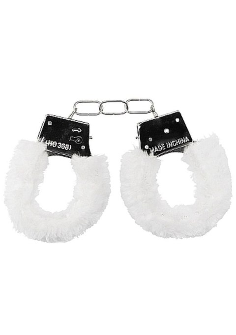 Beginner""s Handcuffs Furry - White SHOTS