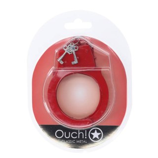 Classic Metal Handcuffs - Red SHOTS