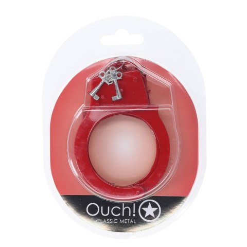 Classic Metal Handcuffs - Red SHOTS