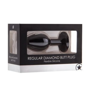 Diamond Butt Plug - Regular black SHOTS