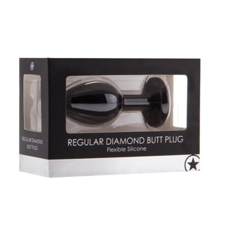Diamond Butt Plug - Regular black SHOTS