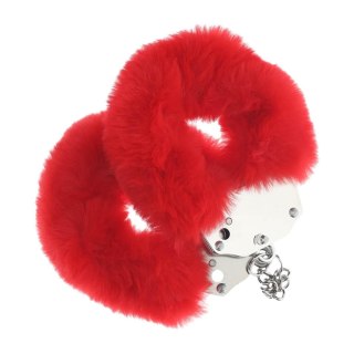 Heavy-duty Fluffy Handcuffs - Red SHOTS