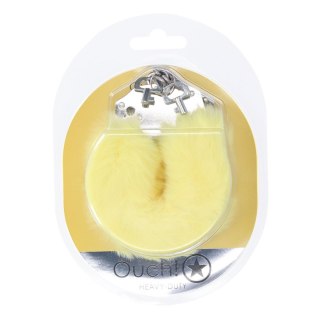 Heavy-duty Fluffy Handcuffs - Yellow SHOTS