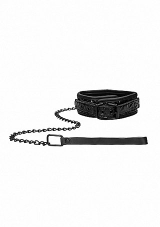 Luxury Collar with Leash - Black SHOTS