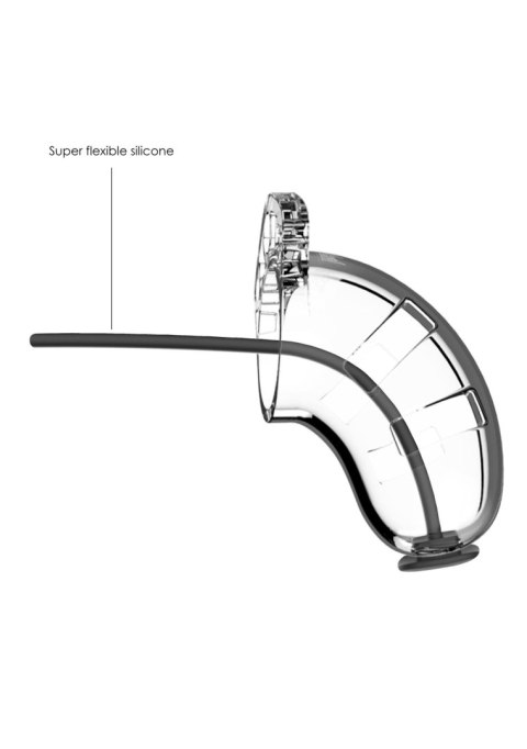 Model 15 - Chastity - 3.5"""" - Cock Cage - Transparent SHOTS