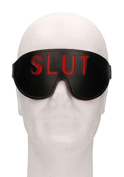 Ouch! Blindfold - SLUT - Black SHOTS