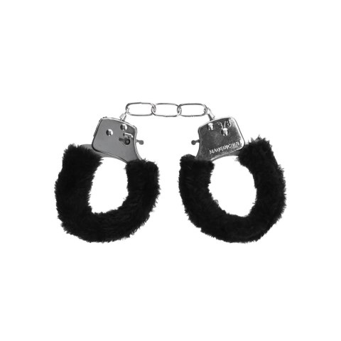 Pleasure Handcuffs Furry Black SHOTS