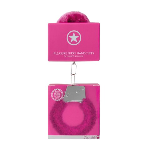 Pleasure Handcuffs Furry Pink SHOTS