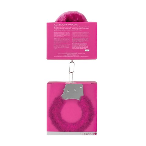 Pleasure Handcuffs Furry Pink SHOTS