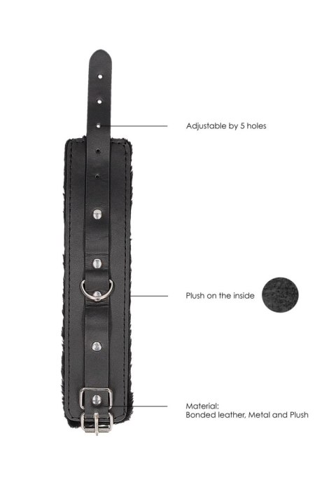 Plush Bonded Leather Hand Cuffs - With Adjustable Straps SHOTS
