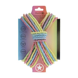 Polyester Bondage Rope - 32.8 ft / 10 m - Multicolor Pastel SHOTS