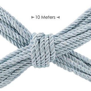 Polyester Bondage Rope - 32.8 ft / 10 m - Powder Blue SHOTS