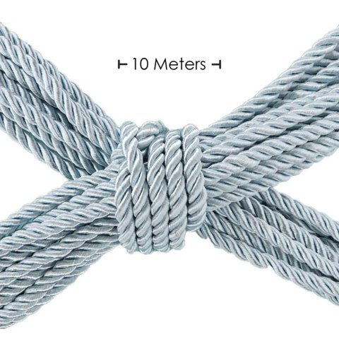 Polyester Bondage Rope - 32.8 ft / 10 m - Powder Blue SHOTS