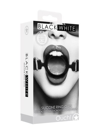 Silicone Ring Gag - With Adjustable Bonded Leather Straps SHOTS