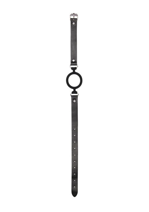 Silicone Ring Gag - With Adjustable Bonded Leather Straps SHOTS