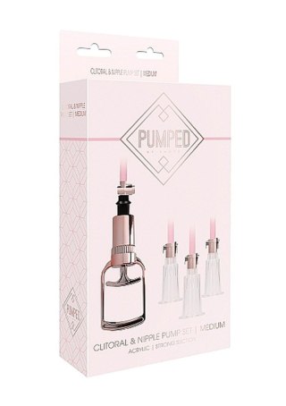 Clitoral & Nipple Pump Set Medium - Rose Gold SHOTS