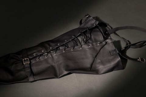 Lace-up Full Sleeve Arm Restraint - Black SHOTS