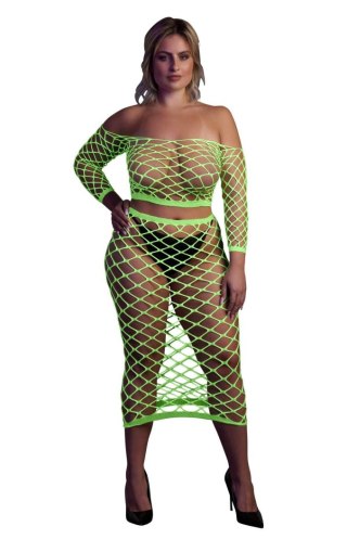Long Sleeve Crop Top and Long Skirt XL/XXXXL SHOTS