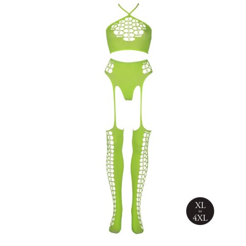 Two Piece with Crop Top and Stockings XL/XXXXL SHOTS