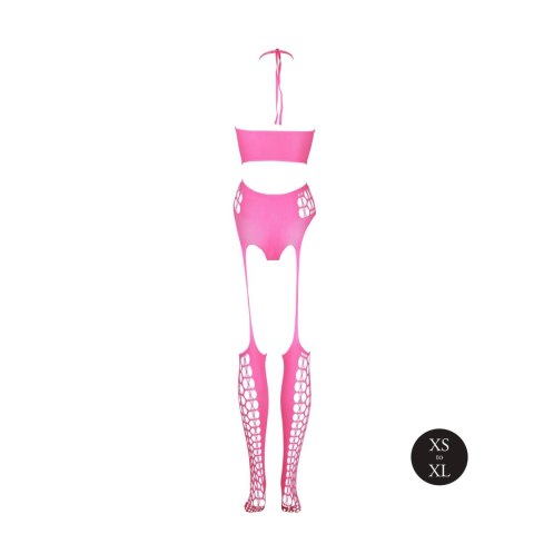 Two Piece with Crop Top and Stockings - Pink - XS/XL SHOTS