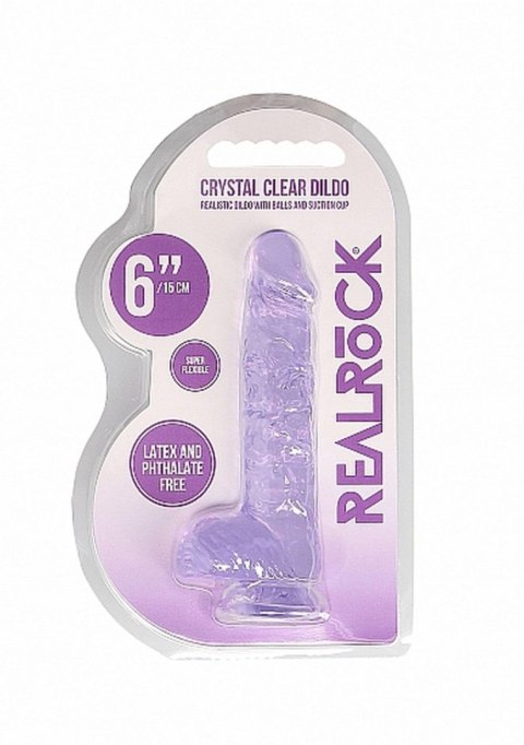 6"" / 15 cm Realistic Dildo With Balls - Purple SHOTS