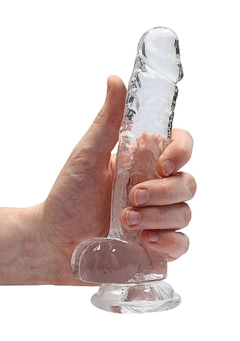 7"" / 18 cm Realistic Dildo With Balls - Transparent SHOTS