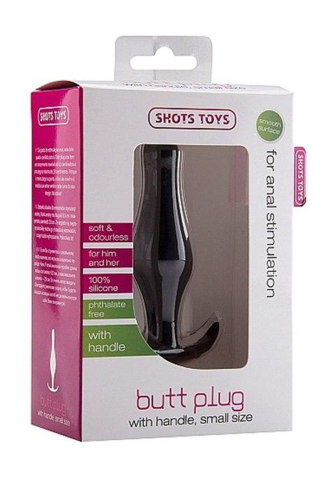 Butt Plug with Handle - Small - Black SHOTS