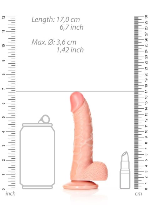 Curved Realistic Dildo Balls Suction Cup - 6""""/ 15,5 cm SHOTS