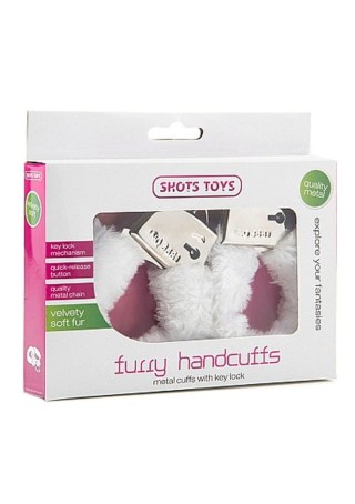Furry Handcuffs - White SHOTS