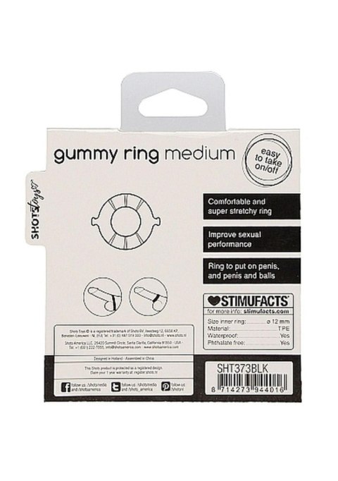 Gummy Ring - Medium - Black SHOTS