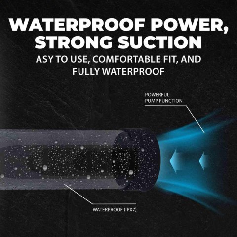 MegaLift - Automatic Waterproof Penis Pump - Black SHOTS