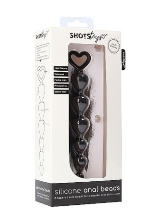 Silicone Anal Beads - Black SHOTS