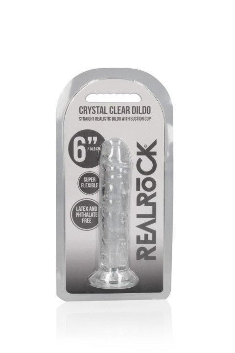 Straight Realistic Dildo with Suction Cup - 6'' / 14,5 SHOTS