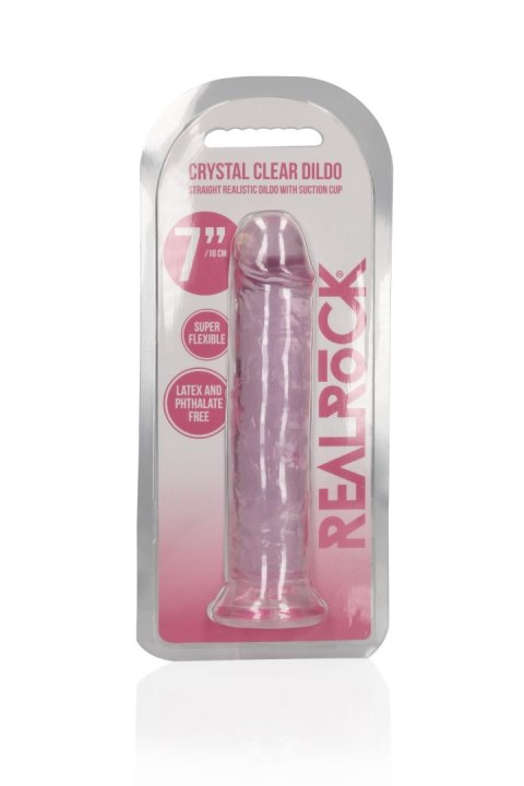 Straight Realistic Dildo with Suction Cup - 7'' / 18 SHOTS