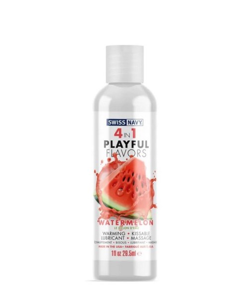 4 in 1 Lubricant with Watermelon Flavor - 1 fl oz / 30 ml SHOTS