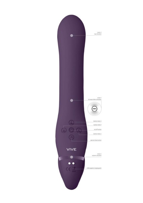 Ai - Dual Vibrating & Air Wave Tickler Strapless Strapon SHOTS