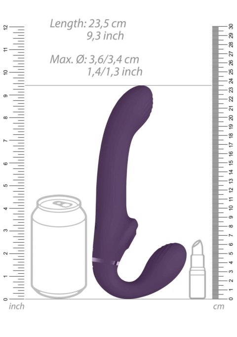 Ai - Dual Vibrating & Air Wave Tickler Strapless Strapon SHOTS