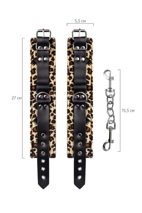 Anonymo handcuffs, PU leather, print, 27 cm TOYFA - Boys of Toys Sp. z o.o. (dystrybutor)
