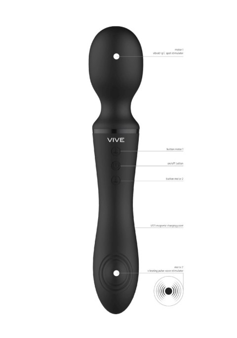 Enora - Wand & Vibrator - Black SHOTS