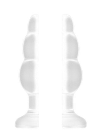 No.49 - Small Hollow Tunnel Butt Plug - 3 Inch - Translucent SHOTS