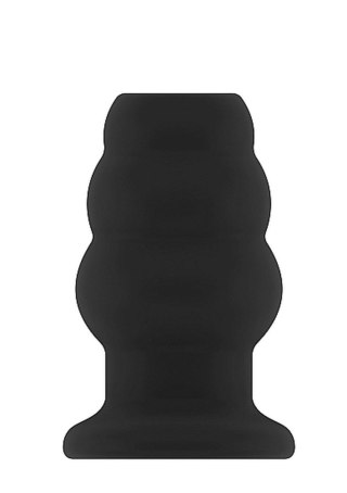 No.50 - Medium Hollow Tunnel Butt Plug - 4 Inch - Black SHOTS