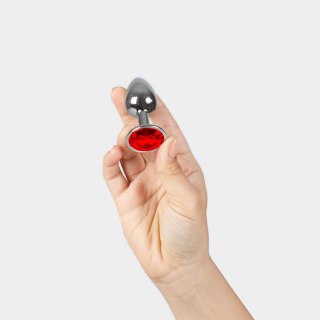 RED JEWELLED METAL BUTT PLUG S Secret Play - FEMARVI S.L.