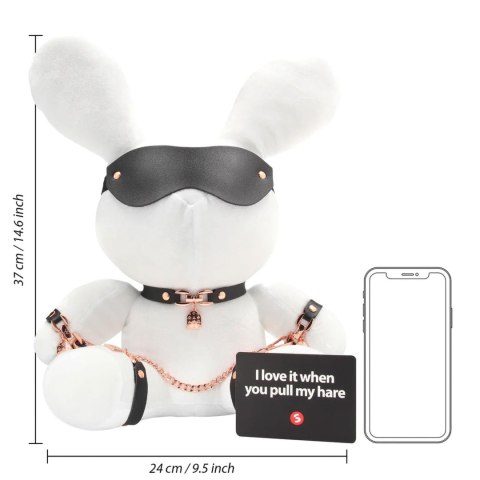 Rabbit Bondage - Velvet - Large - White SHOTS