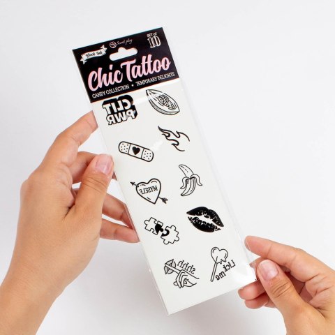 SET of 10 TEMPORARY TATTOOS - CANDY COLLECTION Secret Play - FEMARVI S.L.